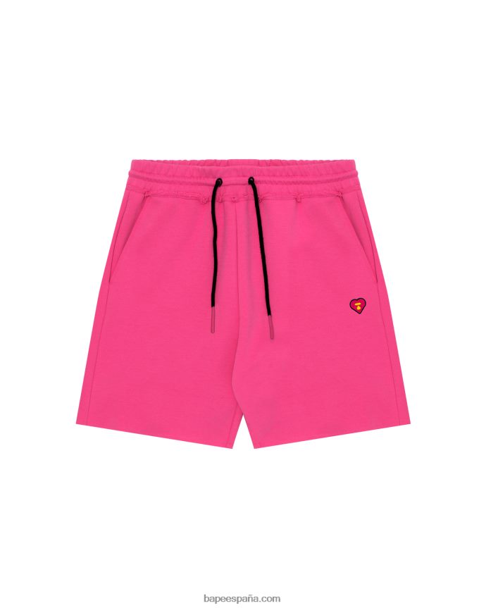 mujer A Bathing Ape pantalones cortos de chándal 288PLL1044 rosa