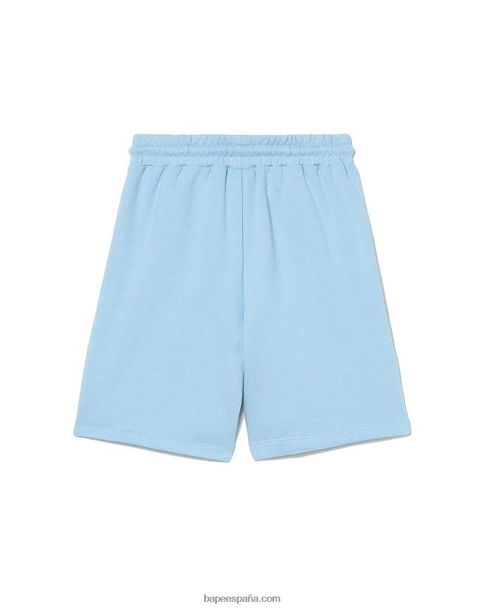 mujer A Bathing Ape shorts deportivos con logo 288PLL883 cielo azul