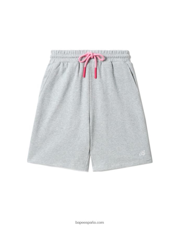 mujer A Bathing Ape shorts deportivos con logo 288PLL886 gris