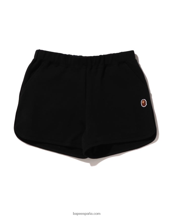 mujer A Bathing Ape shorts deportivos de un punto 288PLL893 negro