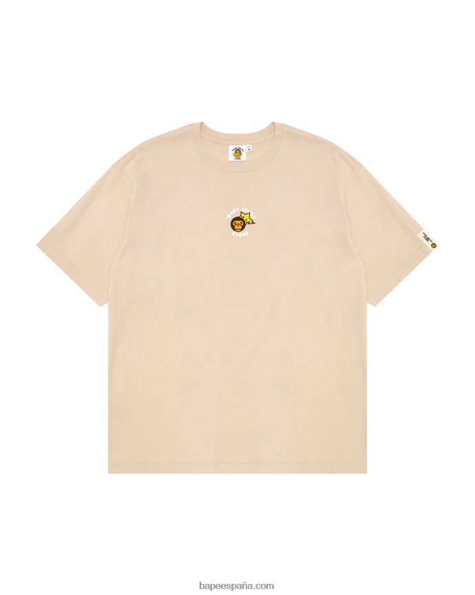mujer A Bathing Ape camiseta baby milo boxy fit 288PLL849 beige