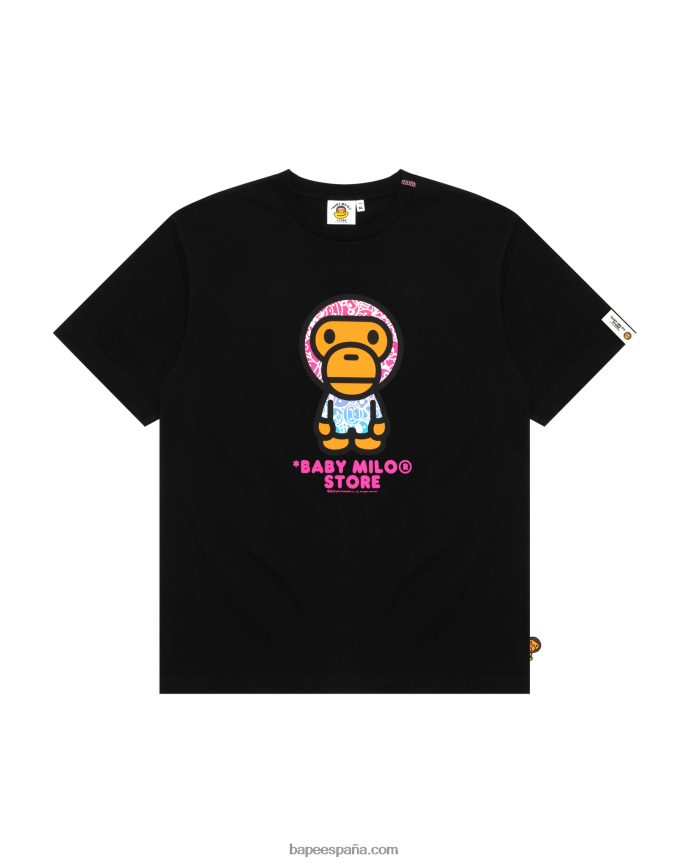 mujer A Bathing Ape camiseta bebé milo 288PLL855 negro