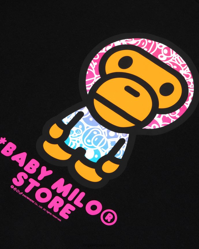 mujer A Bathing Ape camiseta bebé milo 288PLL855 negro