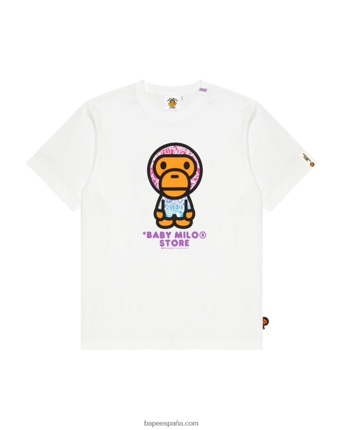 mujer A Bathing Ape camiseta bebé milo 288PLL857 blanco