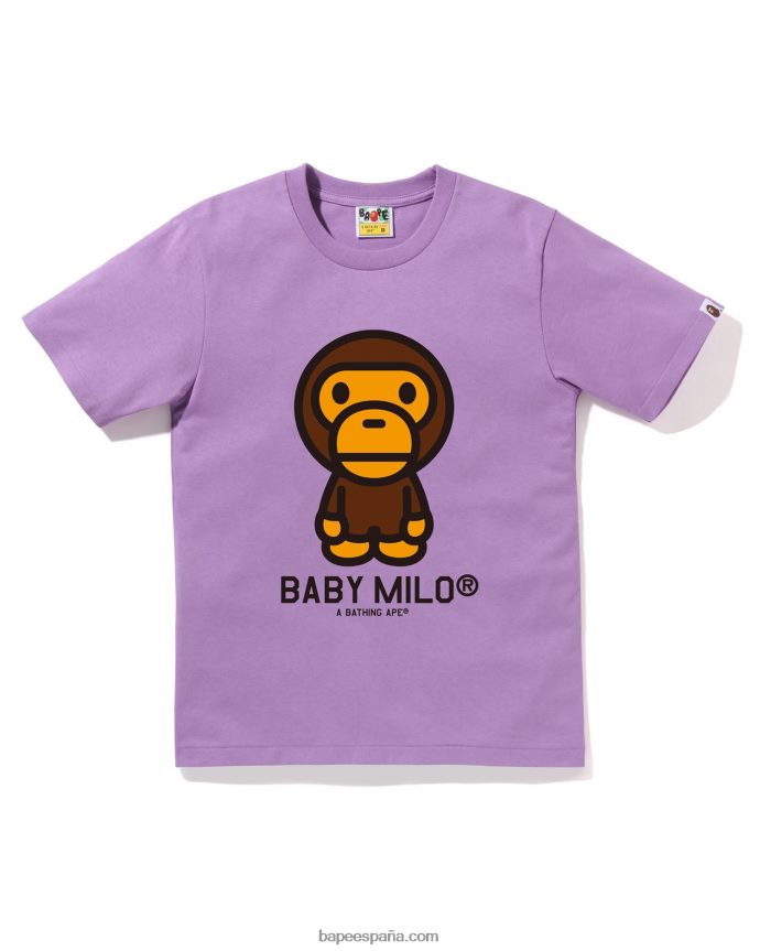 mujer A Bathing Ape camiseta bebé milo 288PLL917 púrpura