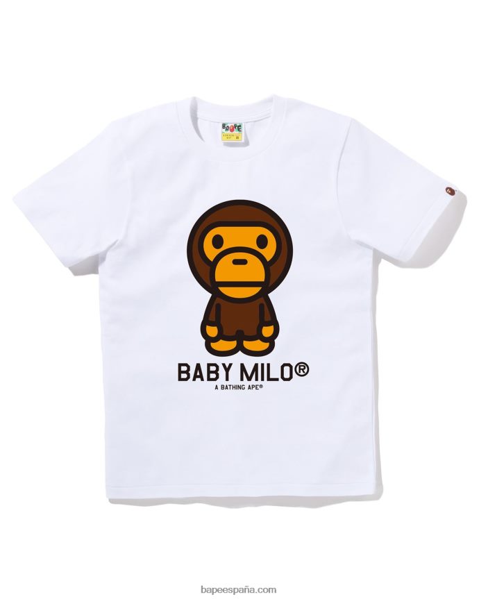 mujer A Bathing Ape camiseta bebé milo 288PLL918 blanco