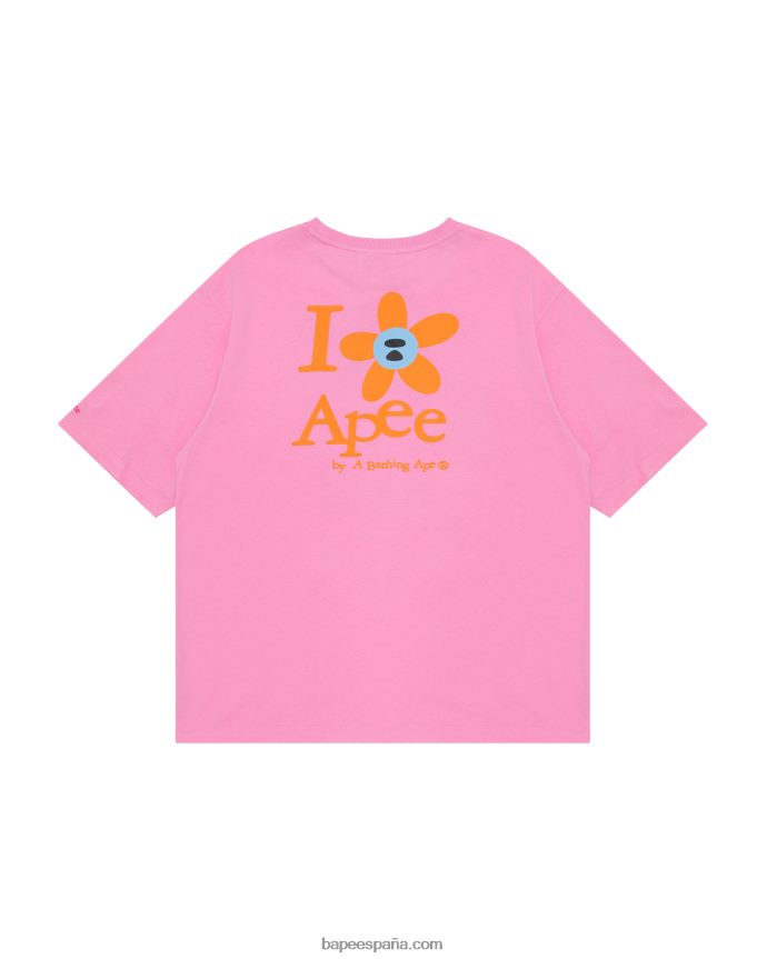 mujer A Bathing Ape camiseta clásica 288PLL957 rosa