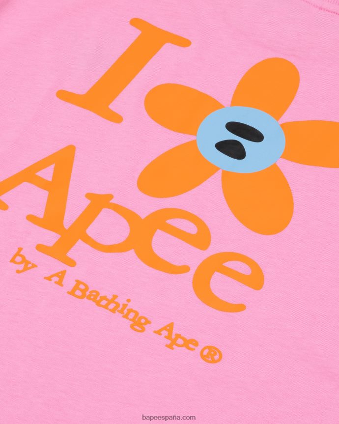 mujer A Bathing Ape camiseta clásica 288PLL957 rosa