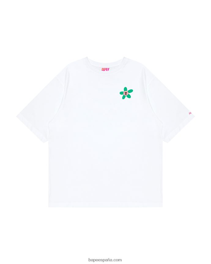 mujer A Bathing Ape camiseta clásica 288PLL958 blanco blanqueado