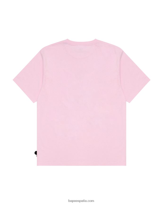 mujer A Bathing Ape camiseta con estampado de bebé milo 288PLL861 rosa