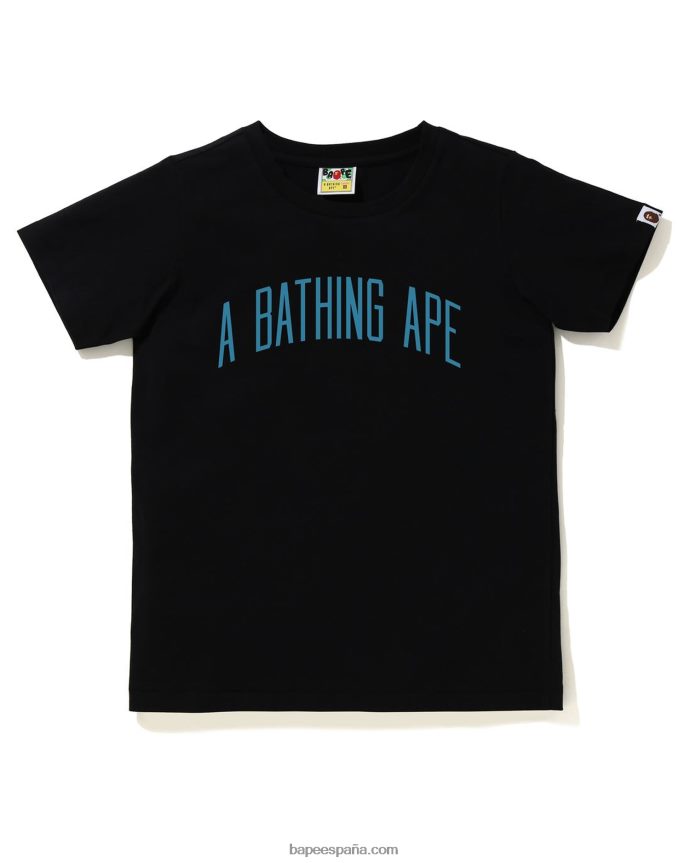 mujer A Bathing Ape camiseta con letras 288PLL889 negro