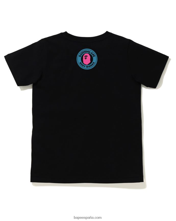 mujer A Bathing Ape camiseta con letras 288PLL889 negro