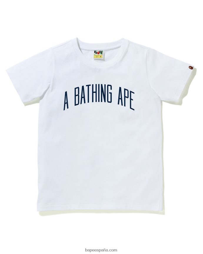 mujer A Bathing Ape camiseta con letras 288PLL892 blanco