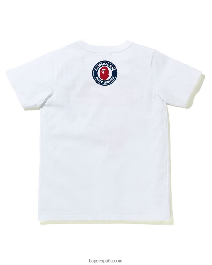 mujer A Bathing Ape camiseta con letras 288PLL892 blanco