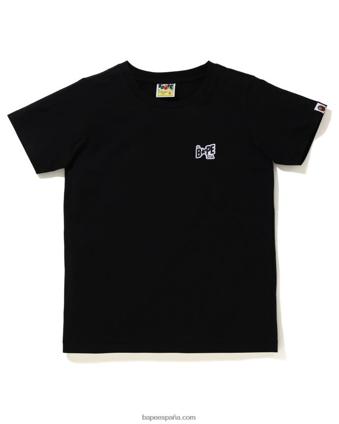 mujer A Bathing Ape camiseta con logo de un punto 288PLL1001 negro