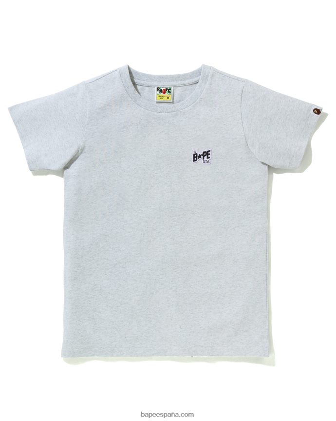 mujer A Bathing Ape camiseta con logo de un punto 288PLL1002 gris