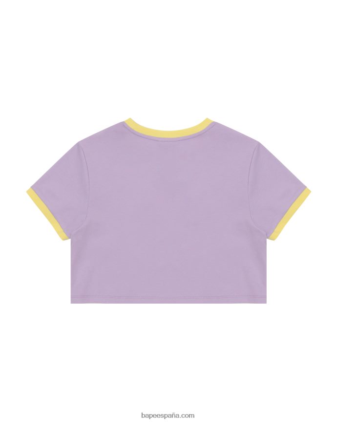 mujer A Bathing Ape camiseta corta con gráfico 288PLL1046 púrpura