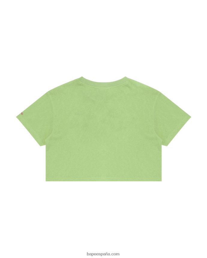 mujer A Bathing Ape camiseta corta con gráfico 288PLL951 verde otoño