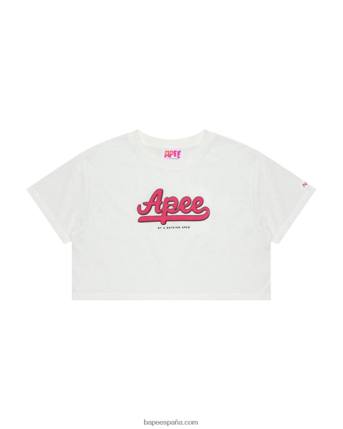 mujer A Bathing Ape camiseta corta con gráfico 288PLL952 pared blanca