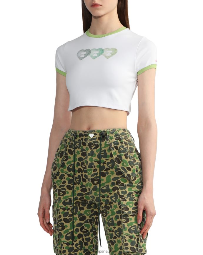 mujer A Bathing Ape camiseta corta gráfica #3 288PLL846 blanco