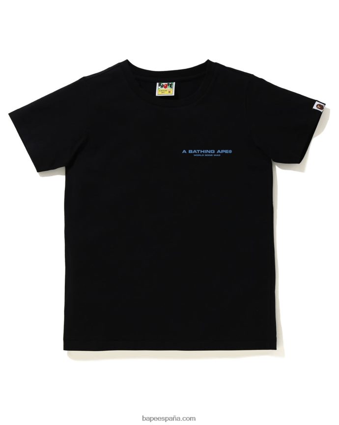 mujer A Bathing Ape camiseta de camuflaje de línea 288PLL923 negro