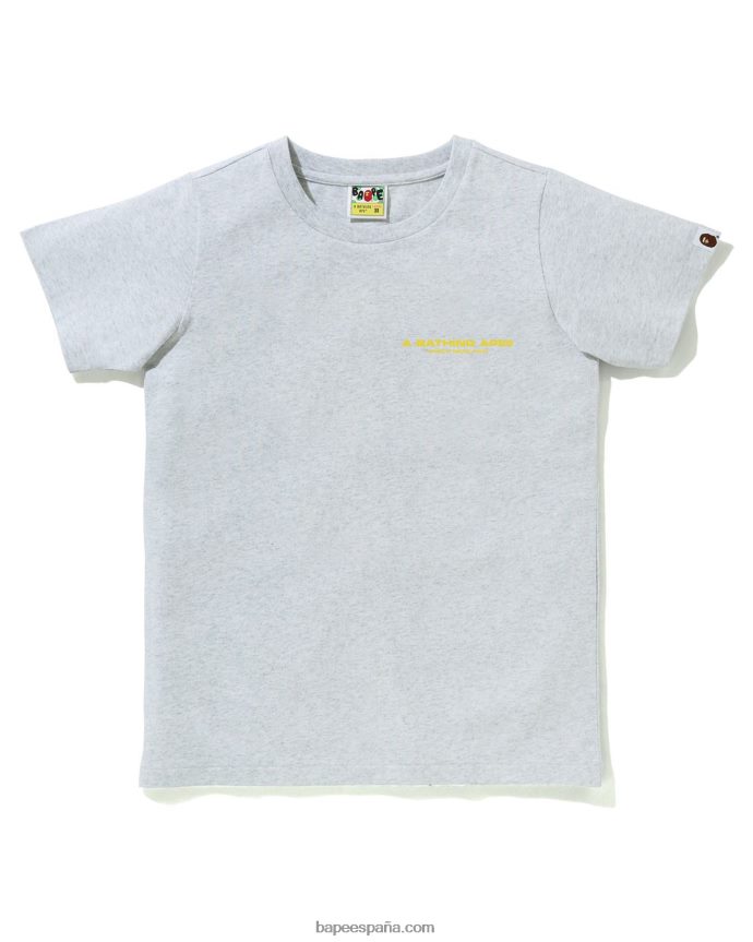 mujer A Bathing Ape camiseta de camuflaje de línea 288PLL924 gris