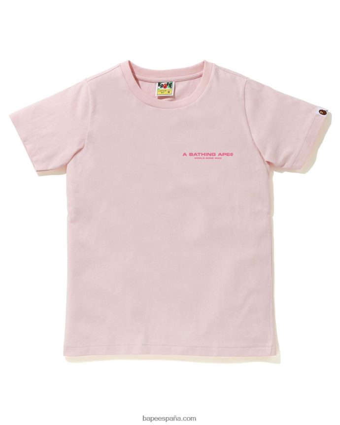 mujer A Bathing Ape camiseta de camuflaje de línea 288PLL925 rosa
