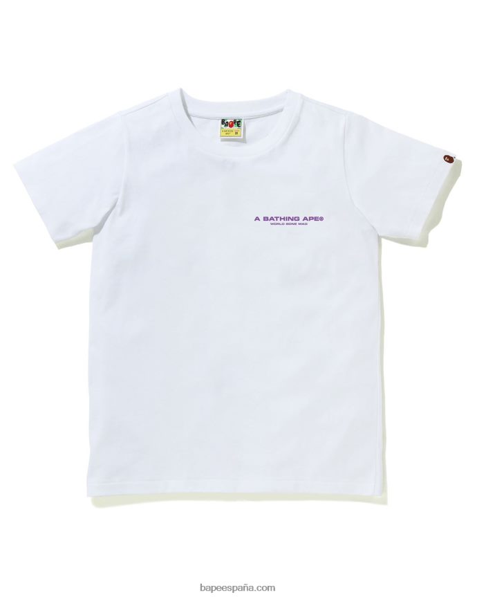 mujer A Bathing Ape camiseta de camuflaje de línea 288PLL926 blanco