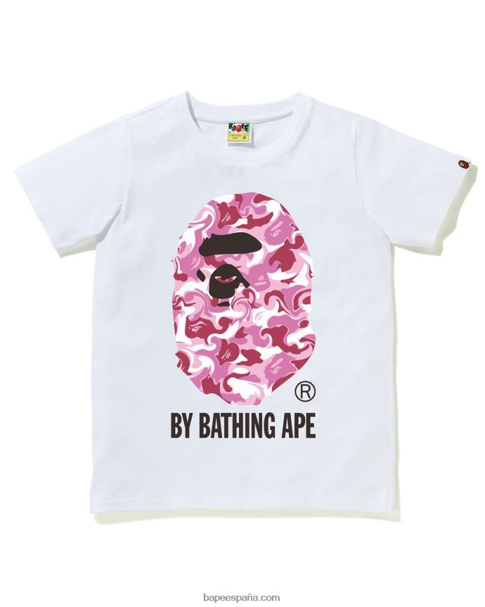 mujer A Bathing Ape camiseta de camuflaje de mármol 288PLL1017 blanco