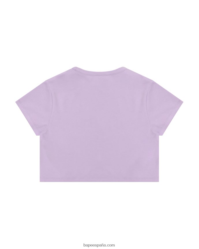 mujer A Bathing Ape camiseta de corte slim con logo estampado 288PLL1057 púrpura