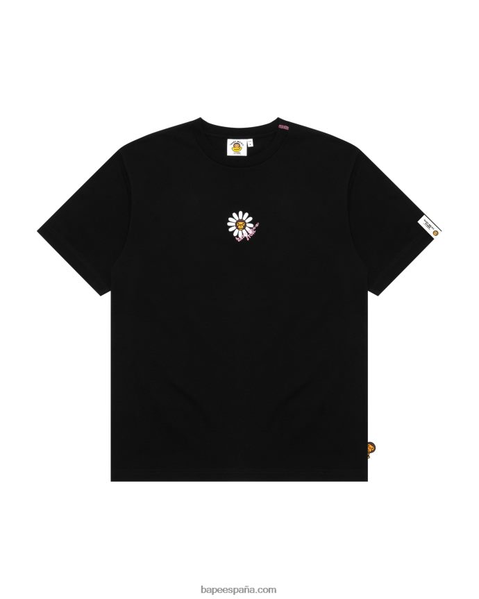 mujer A Bathing Ape camiseta de manga corta bebé milo 288PLL858 negro