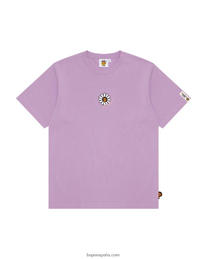 mujer A Bathing Ape camiseta de manga corta bebé milo 288PLL859 púrpura
