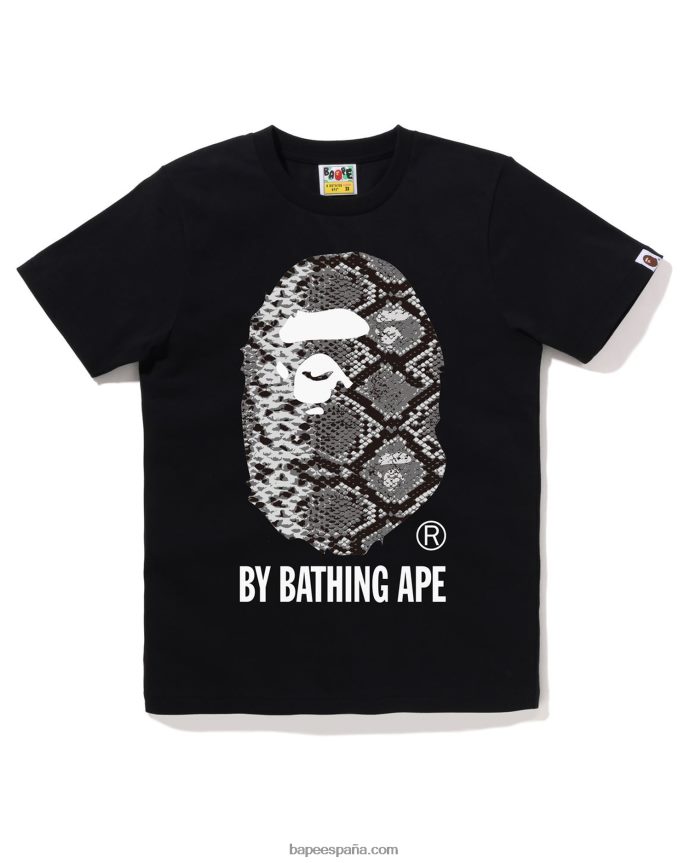 mujer A Bathing Ape camiseta de serpiente 288PLL873 negro
