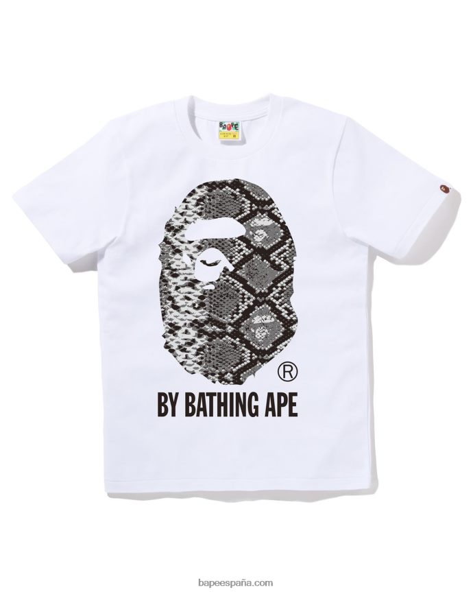 mujer A Bathing Ape camiseta de serpiente 288PLL875 blanco