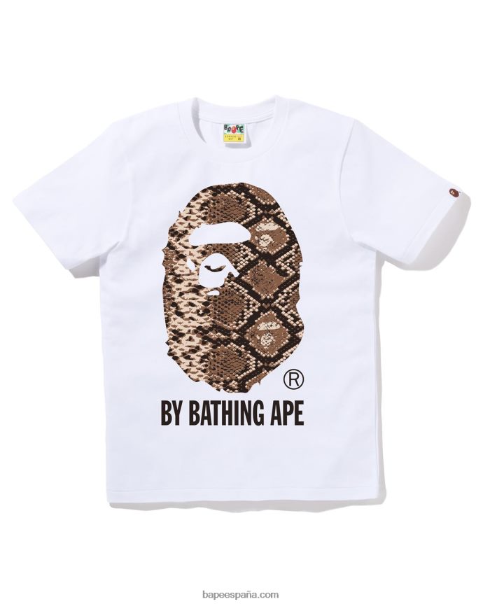 mujer A Bathing Ape camiseta de serpiente 288PLL876 blanco