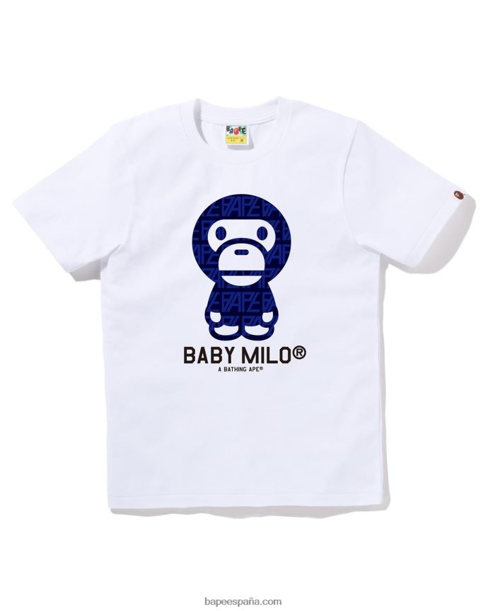 mujer A Bathing Ape camiseta milo bebé con monograma del logo 288PLL853 blanco