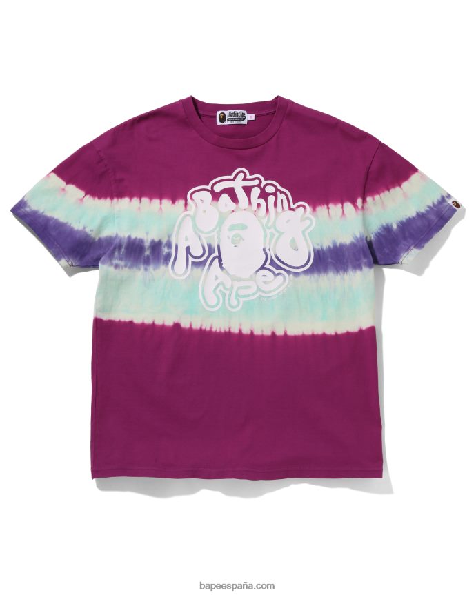mujer A Bathing Ape camiseta oversize con efecto tie-dye 288PLL996 púrpura