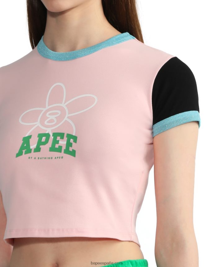 mujer A Bathing Ape parte superior gráfica 288PLL801 rosa