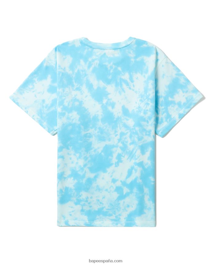 mujer A Bathing Ape playera tie-dye con logo 288PLL791 azul
