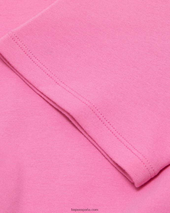 mujer A Bathing Ape sudadera corta con logo 288PLL944 rosa