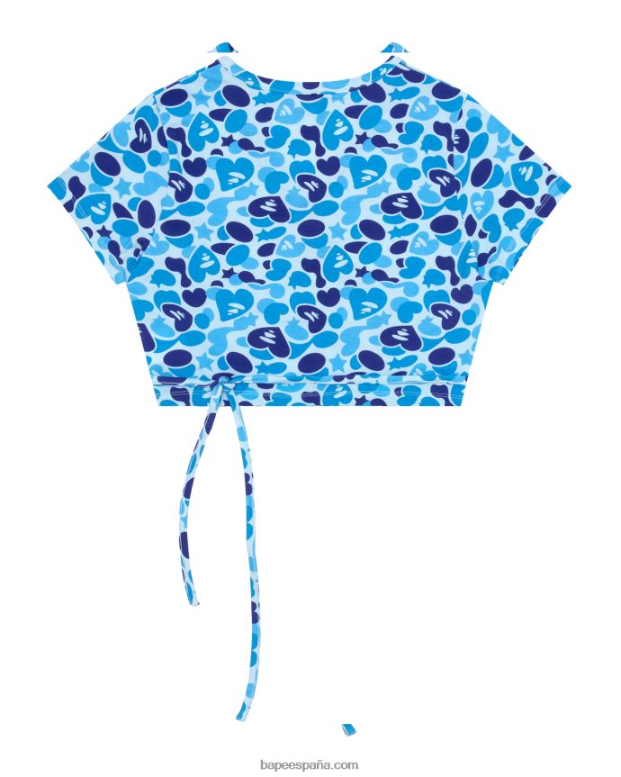 mujer A Bathing Ape top estampado 288PLL936 azul