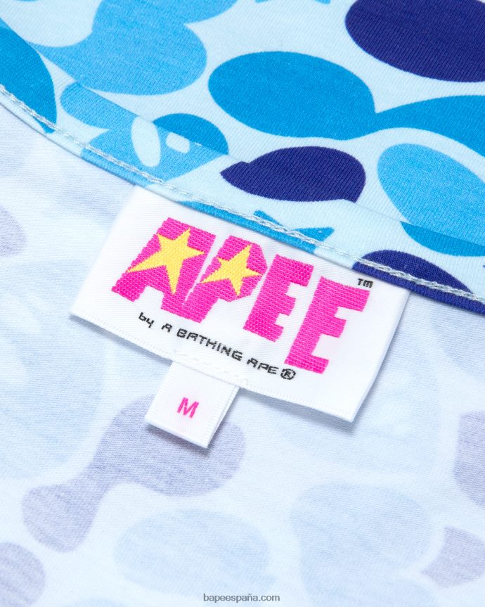 mujer A Bathing Ape top estampado 288PLL936 azul