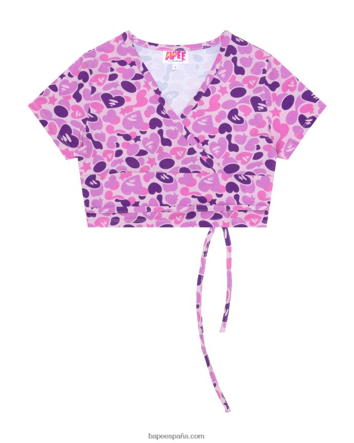 mujer A Bathing Ape top estampado 288PLL937 púrpura