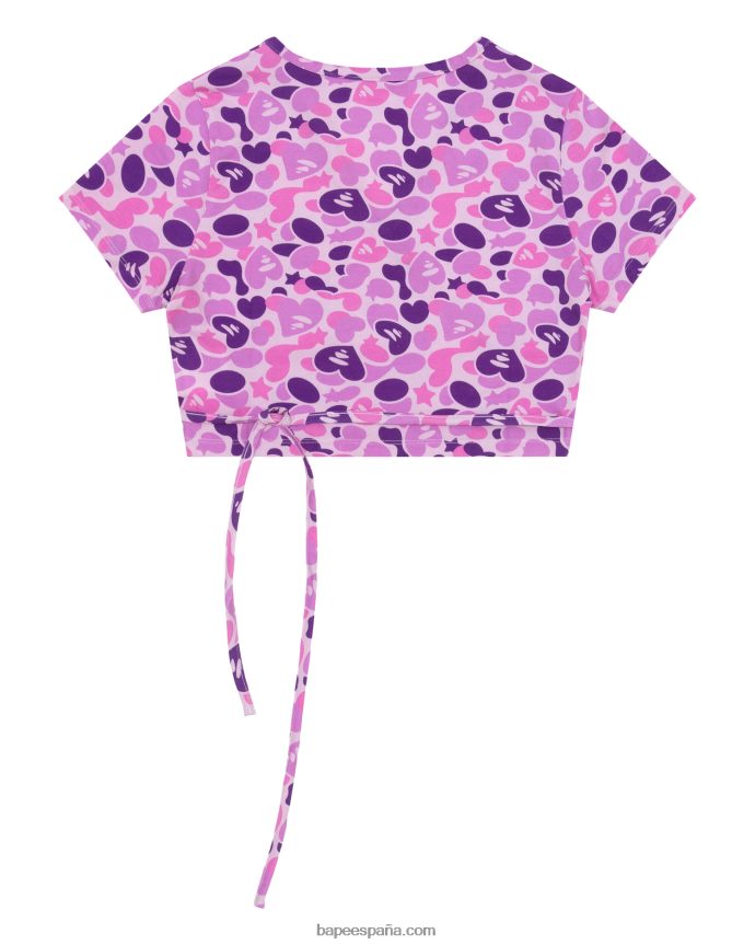 mujer A Bathing Ape top estampado 288PLL937 púrpura