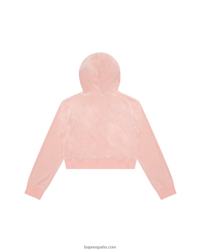 mujer A Bathing Ape chaqueta de terciopelo 288PLL1051 rosa
