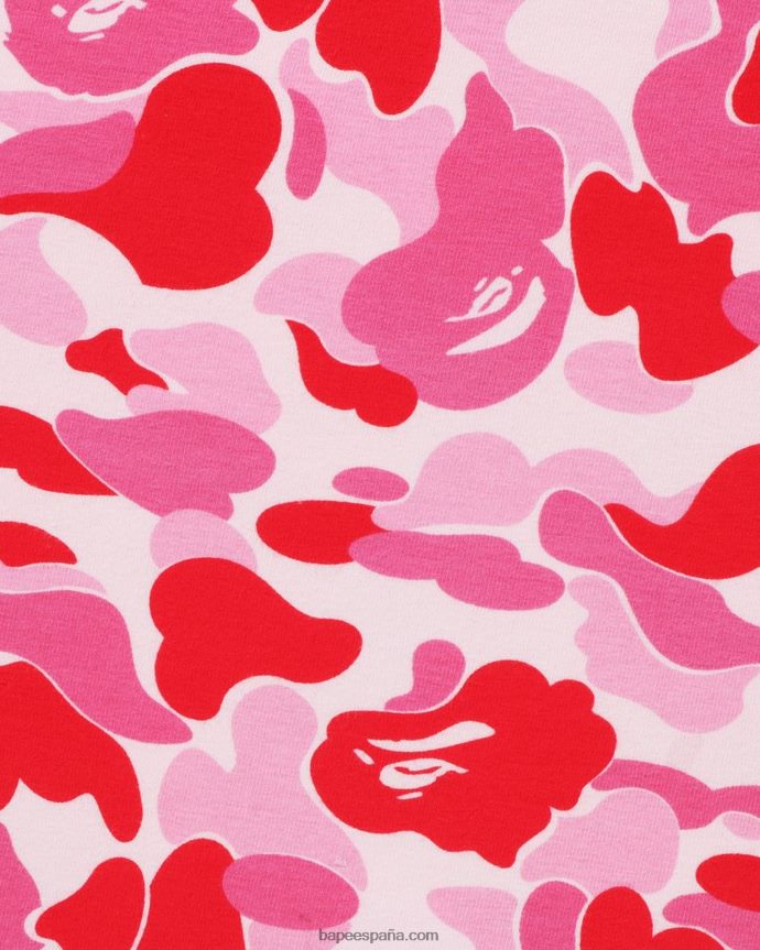 mujer A Bathing Ape camiseta de camuflaje abc 288PLL865 rosa