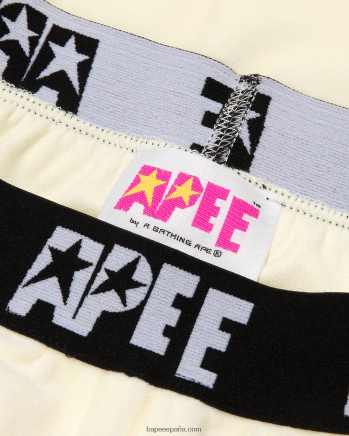 mujer A Bathing Ape joggers de terciopelo 288PLL1041 blanco