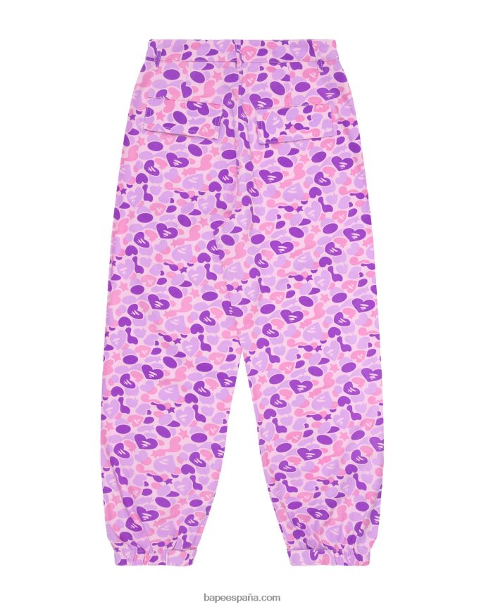 mujer A Bathing Ape pantalones cargo estampados 288PLL950 Violeta