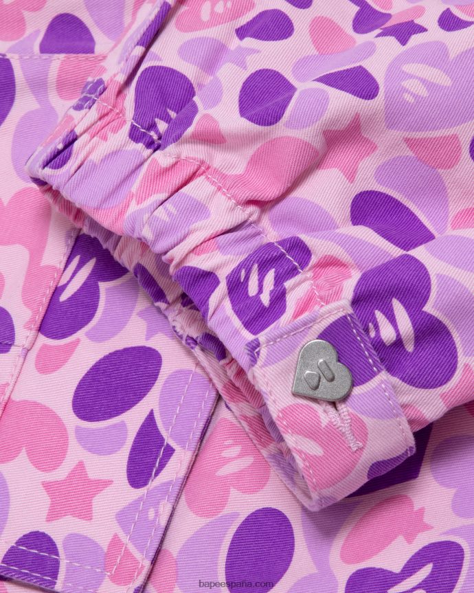 mujer A Bathing Ape pantalones cargo estampados 288PLL950 Violeta
