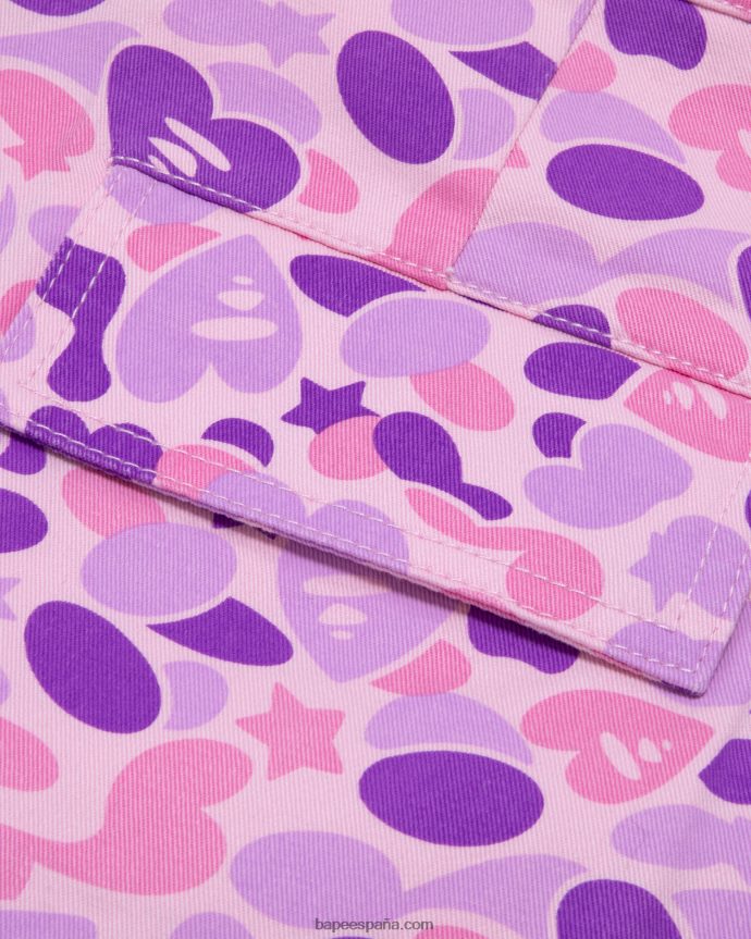 mujer A Bathing Ape pantalones cargo estampados 288PLL950 Violeta